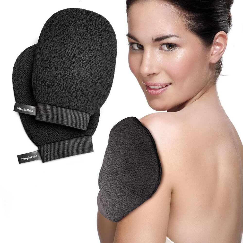 2-Pack Korean Exfoliating Mitts for Effortless Dead Skin Removal - Silk Touch